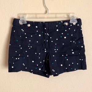 Zara dress shorts, navy, dots print, size XS